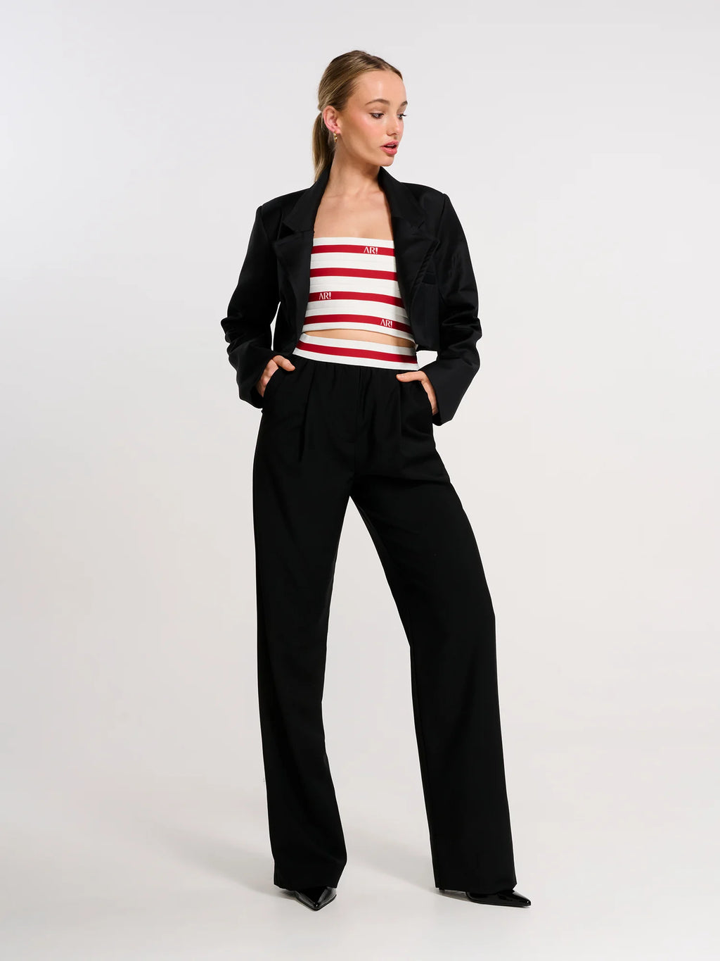 Wool Trouser with Elastic Waist Band