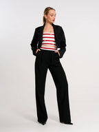 Wool Trouser with Elastic Waist Band