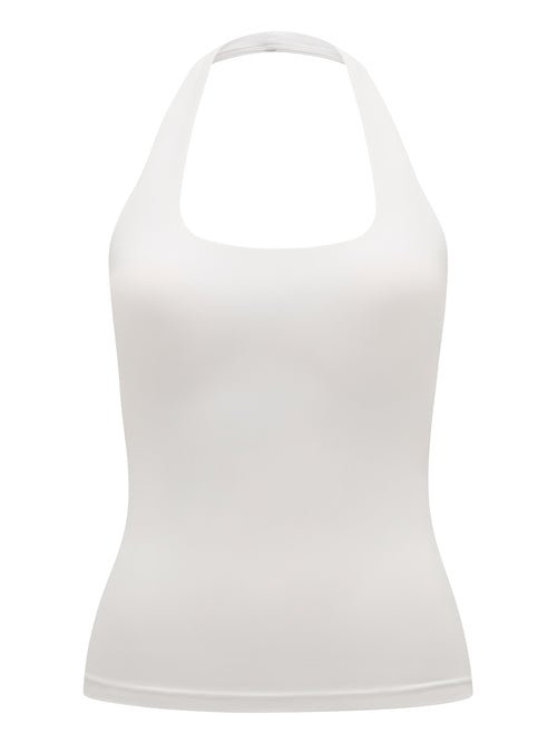 All Day Halter Top White