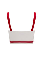Bandeau Top with Red Straps