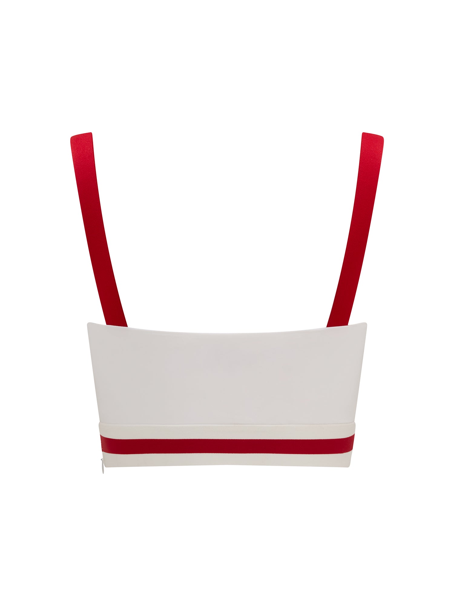 Bandeau Top with Red Straps