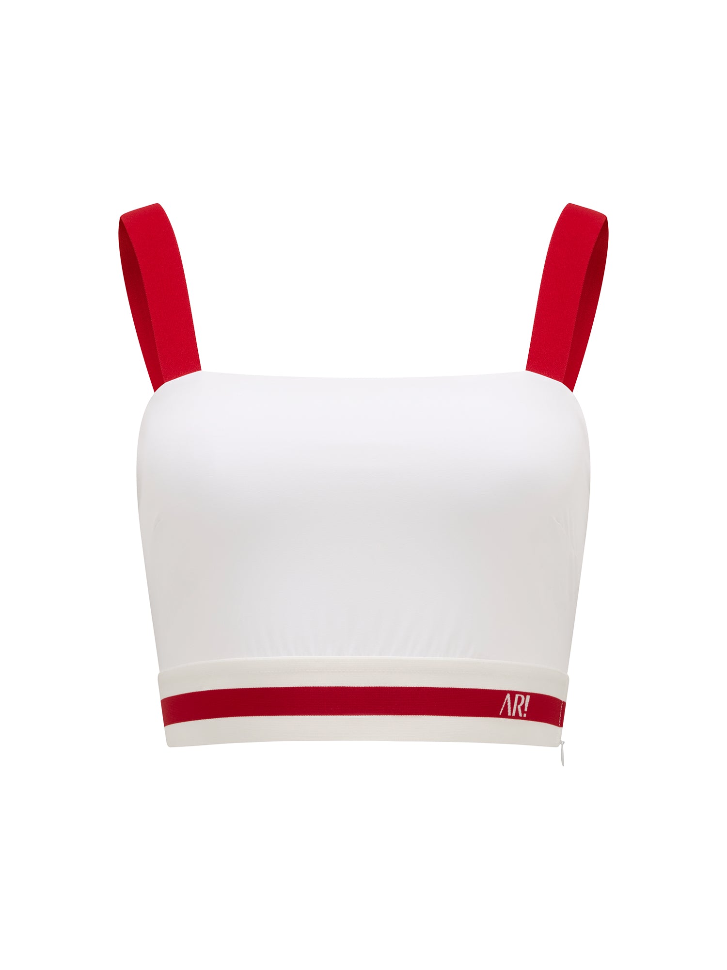 Bandeau Top with Red Straps
