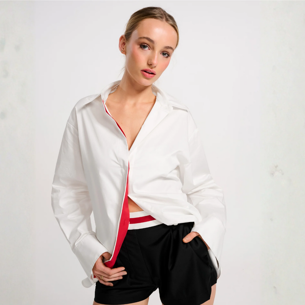 Oversized Shirt with Belt Detail