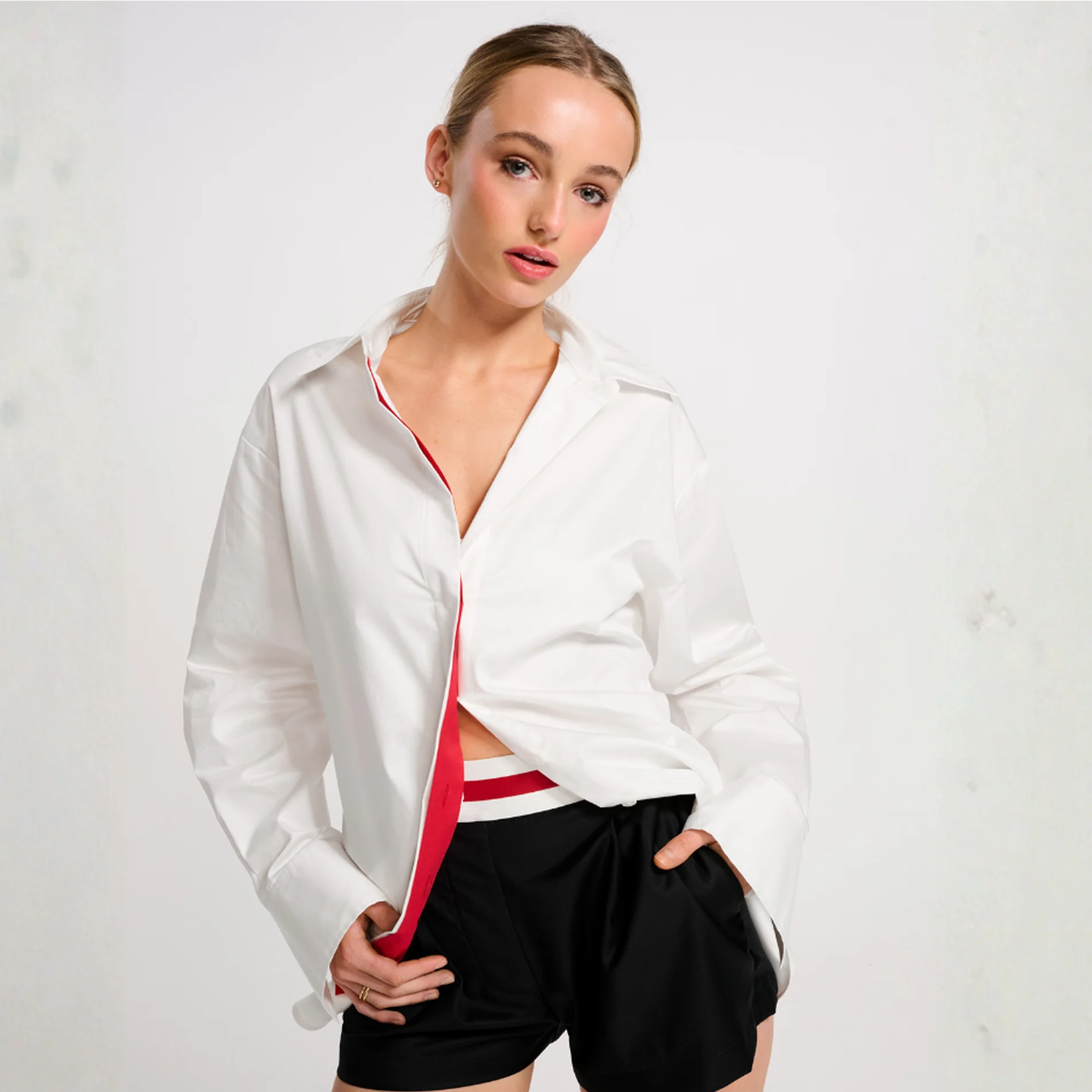 Oversized Shirt with Belt Detail
